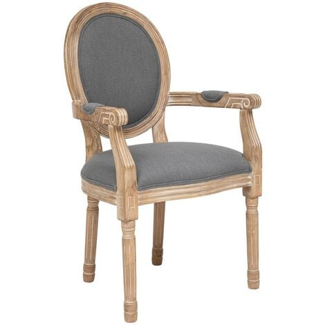 Chaise Cleon en hévéa 55x55cm gris - Atmosphera créateur d'intérieur