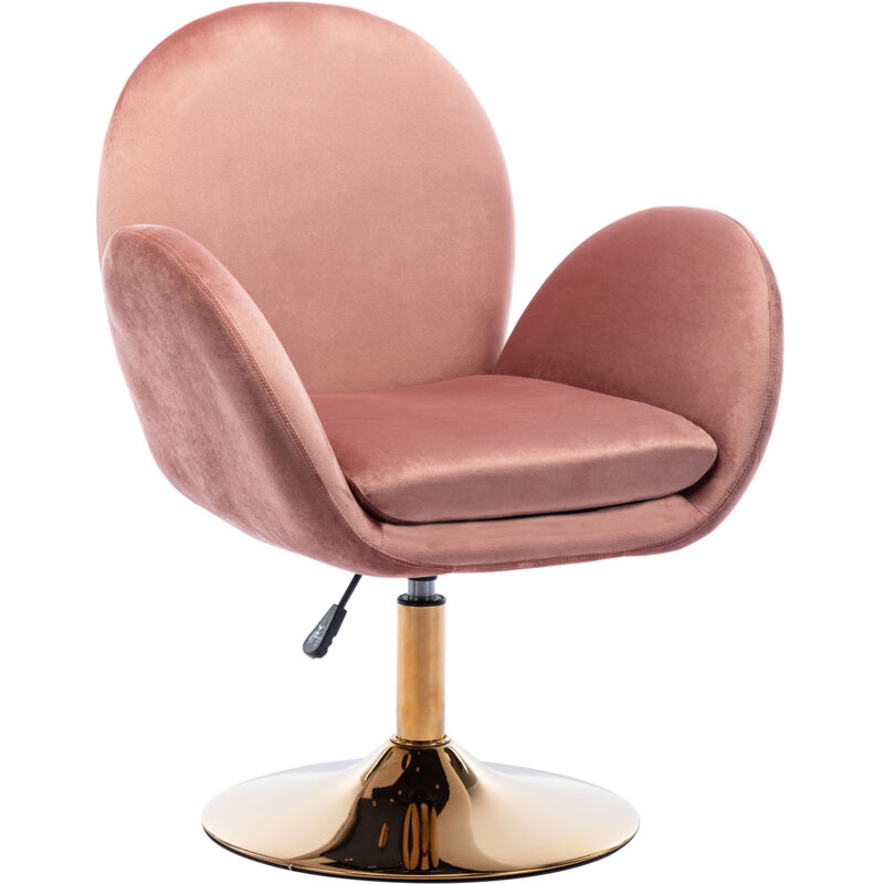 Wahson Office Chairs - Fauteuil en Velours Pivotante Miroir Cosmétique Pour Salon Chaise Couffeuse Rembourrée avec Accoudoir pour Maquillage Pour