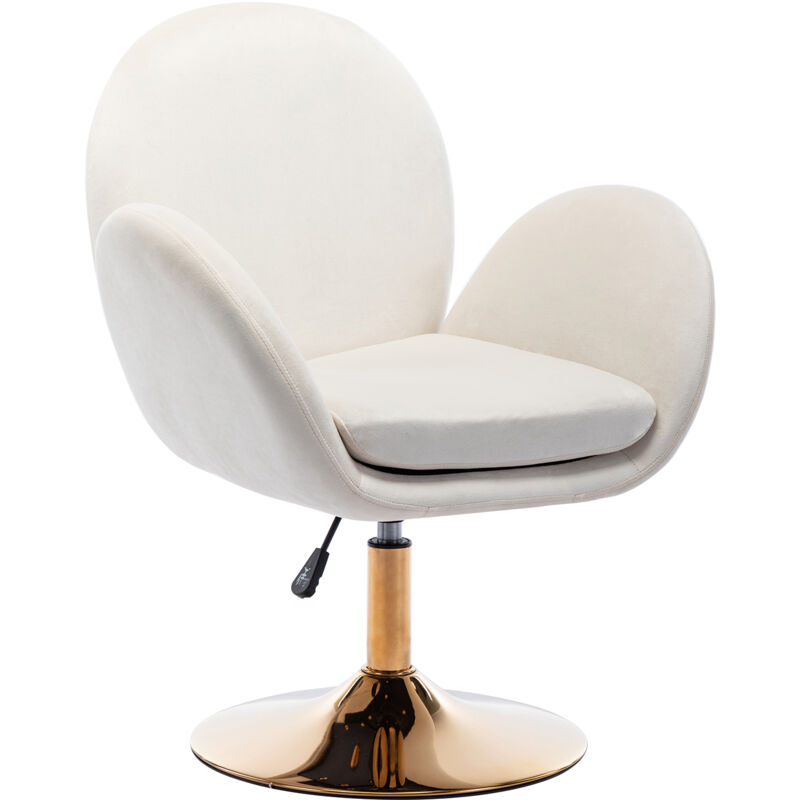 Wahson Office Chairs - Fauteuil en Velours Pivotante Miroir Cosmétique Pour Salon Chaise Couffeuse Rembourrée avec Accoudoir pour Maquillage Pour