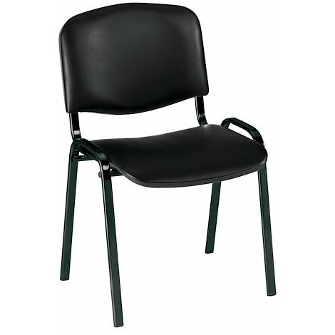 Chaise Conférence vinyle pieds noir - Maxiburo