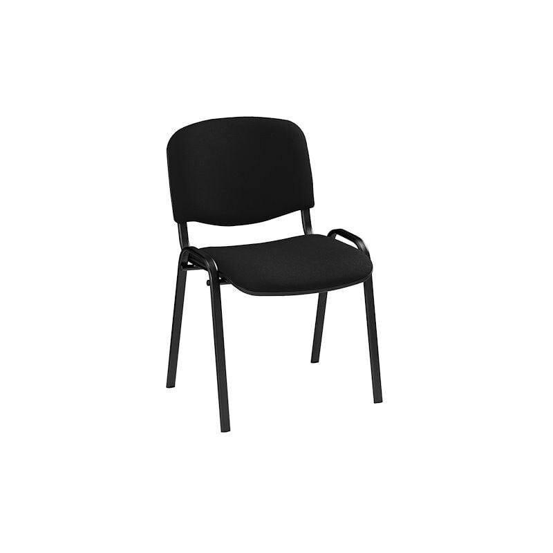 Sans Marque - Chaise de conférence non feu noir pieds noir - Maxiburo