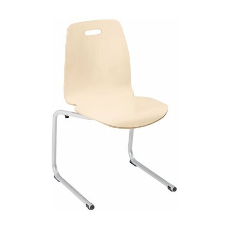 Chaise coque bois - piétement luge hêtre - Lot de 2