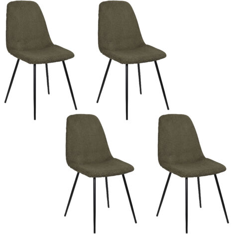 Chaise Cotele Scott Vert - Lot De 4
