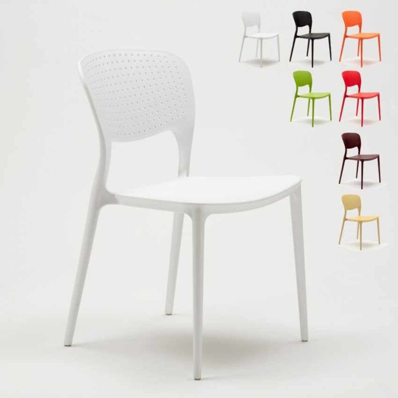 Ahd Amazing Home Design – Chaise empilable en polypropylène pour intérieur et extérieur – Résistante aux UV – Confort ergonomique – Dimensions Ahd Amazing Home Design – Chaise empilable en polypropylène pour intérieur et extérieur – Résistante aux UV – Confort ergonomique – Dimensions