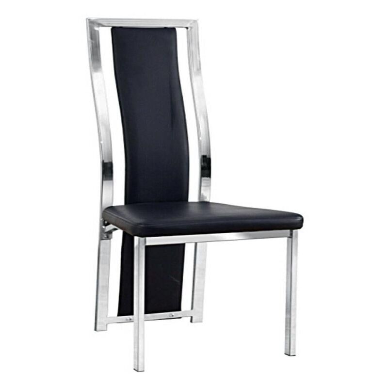 Chaise dana simili noir x6