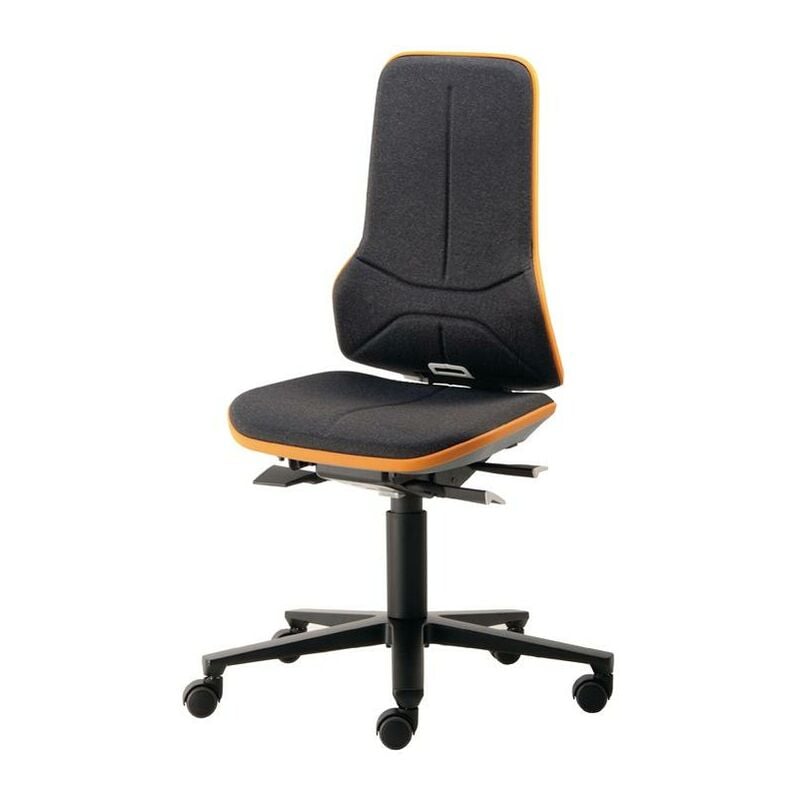 Chaise d’atelier pivotante Neon rouleaux sans élément rembourrage gris 450-620 mm contact permanent