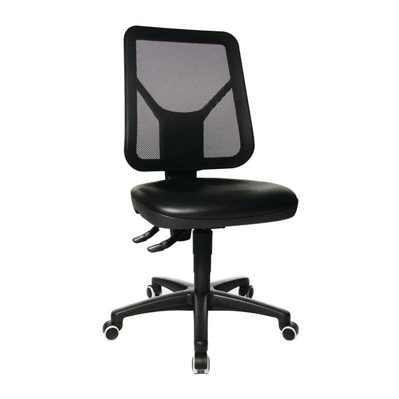 Chaise d'atelier pivotante tec 80 rouleaux mousse polyuréthane noire 410-540 mm