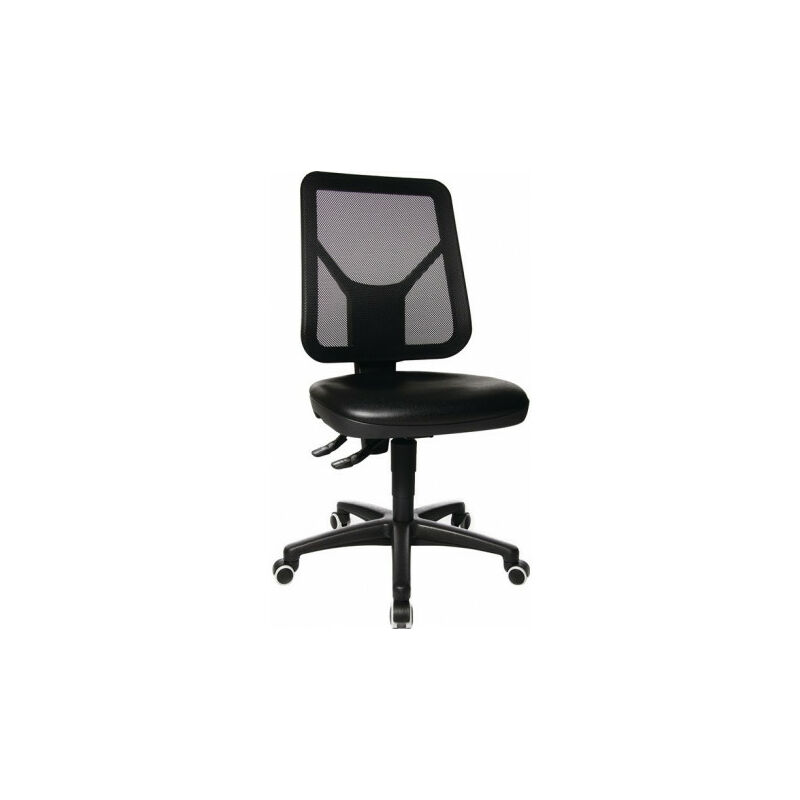 Topstar - Chaise d'atelier pivotante tec 80 rouleaux mousse polyuréthane noire 410-540 mm