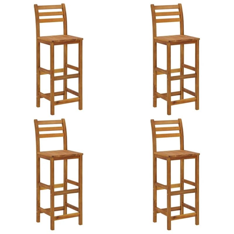 Vidaxl - Tabourets de bar lot de 4 bois d'acacia solide