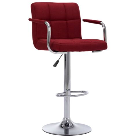 Chaise de bar Bordeaux Tissu vidaXL