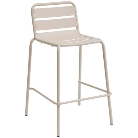 HESPERIDE Chaise de bar empilable Phuket argile en acier traité époxy - Hespéride