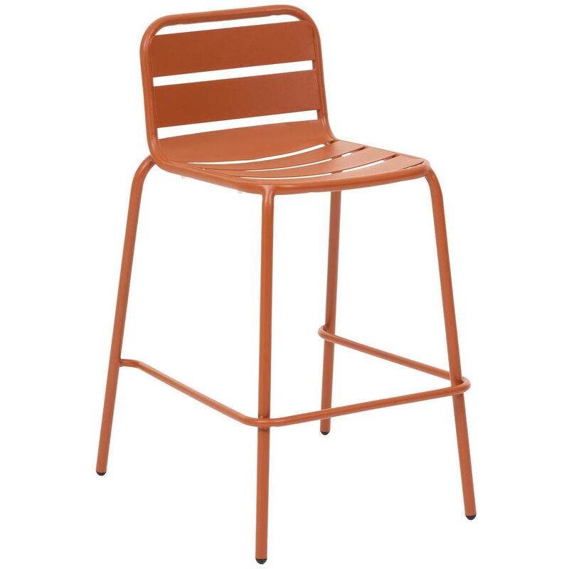 Hesperide - Chaise de bar haute empilable Phuket ambre en acier traité époxy - Hespéride