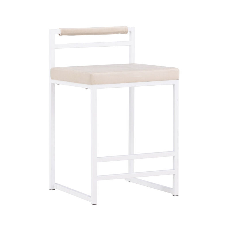 Chaise de Bar en Velours "Opelika" 80cm Beige