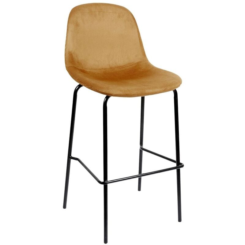 The Home Deco Factory - Chaise De Bar Giulia Jaune Home Deco Factory