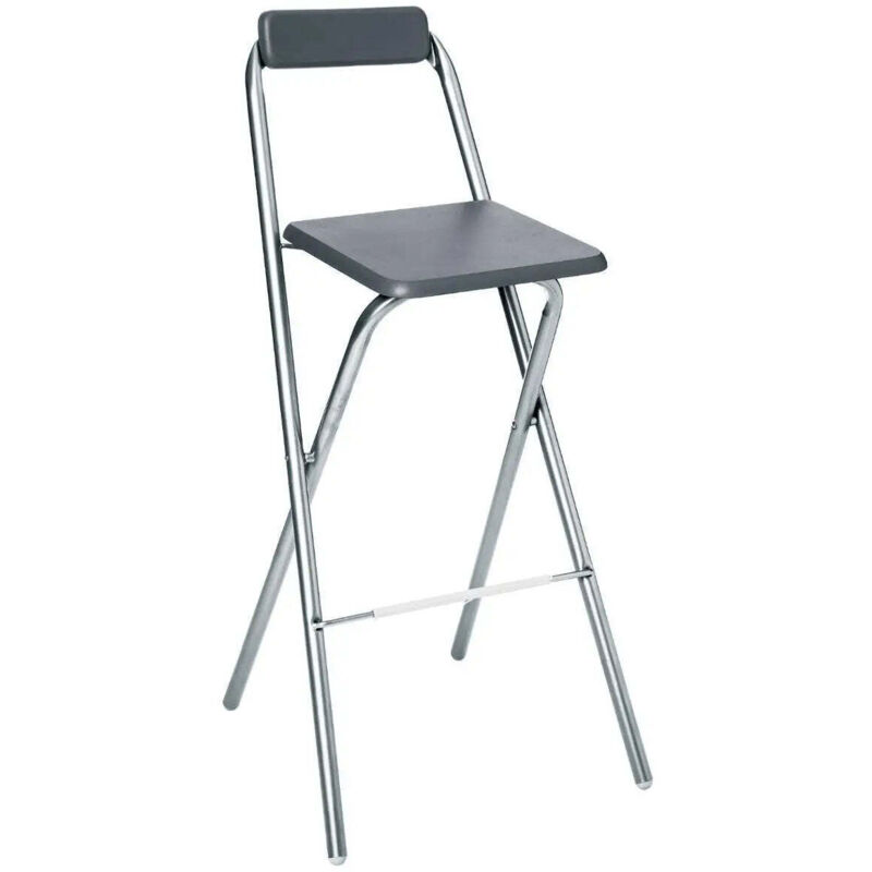 5five Simply Smart - Tabouret de bar pliant gris élevé 51x52x97 cm