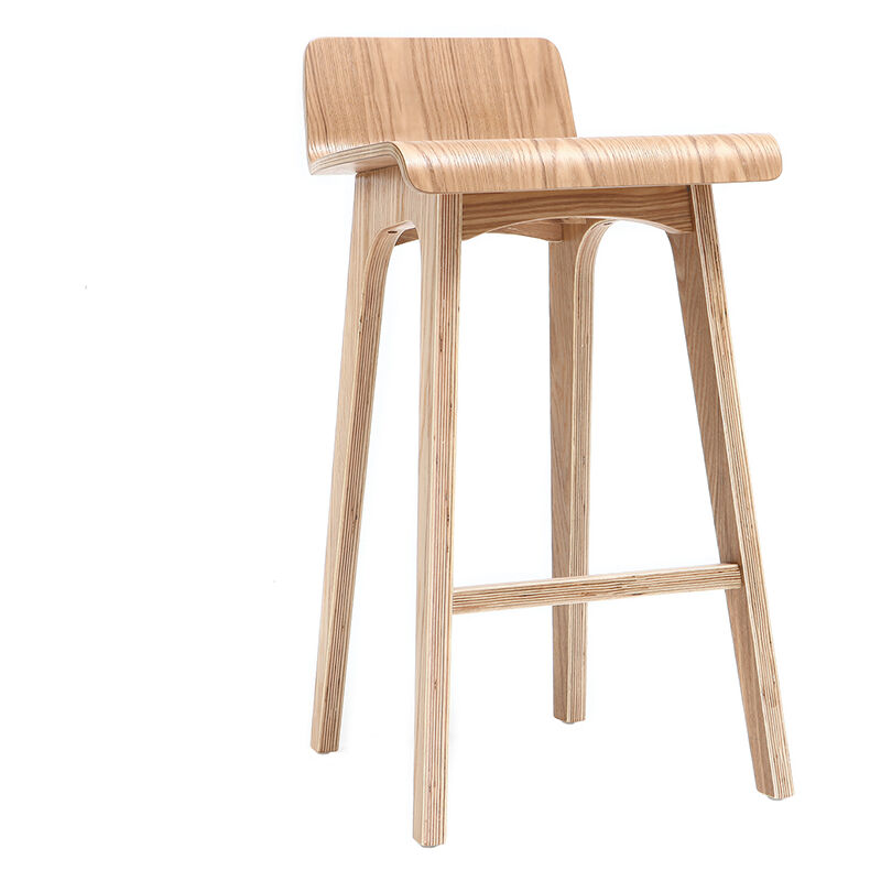 chaise de bar scandinave bois naturel h65 cm baltik - frêne