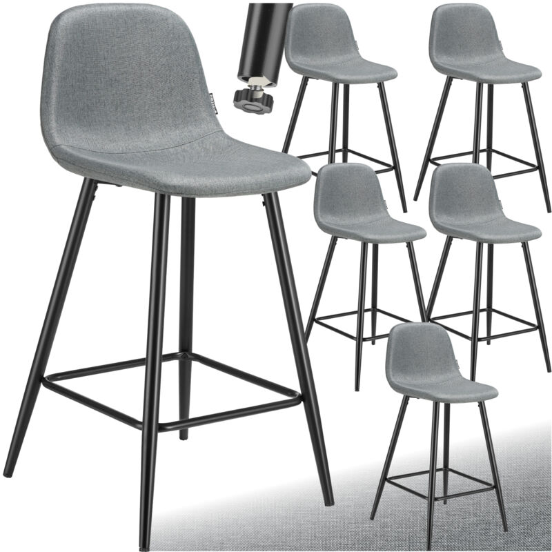 Tectake - Chaise de bar avec dossier et repose-pieds 45 x 48 x 92 cm et une capacité de charge de 120 kg