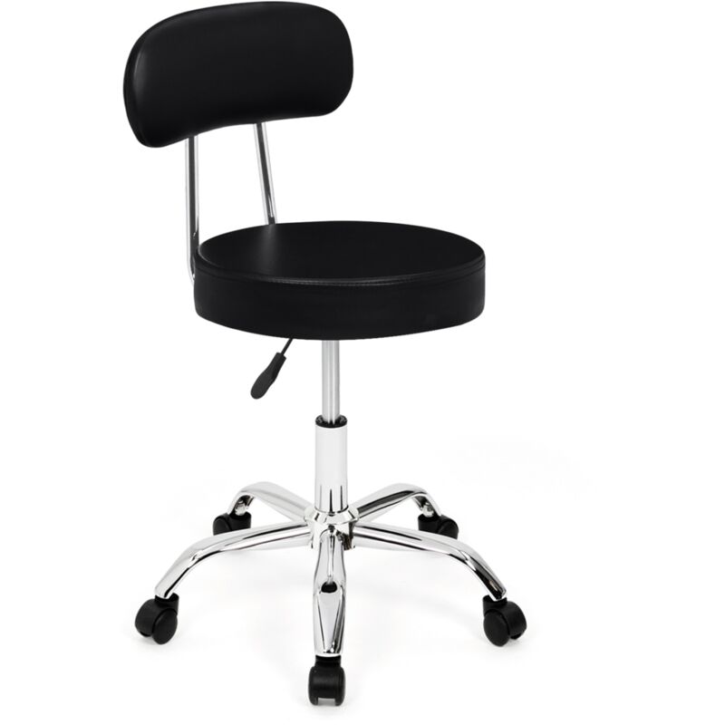 Chaise de bureau à roulettes cyrille avec dossier noir