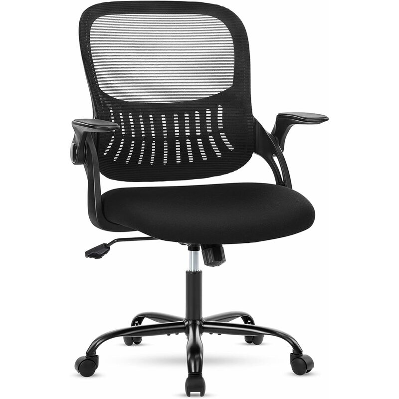Chaise de bureau, chaise de bureau, chaises ergonomiques pour le bureau à domicile, chaise d'ordinateur avec accoudoirs relevables, chaises de bureau