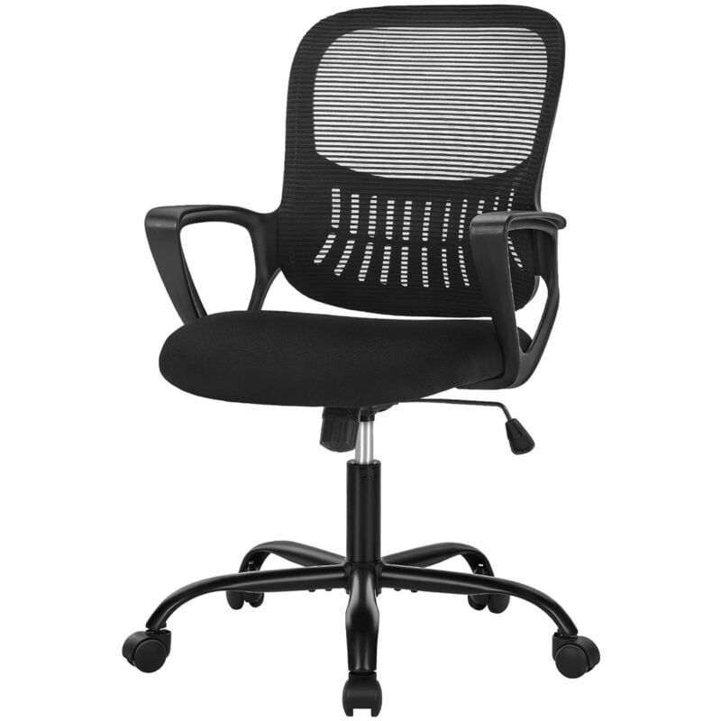 Joeais - Chaise de bureau, chaise de direction, chaise pivotante, accoudoir de soutien lombaire réglable, réglage en hauteur 110 kg, chaise