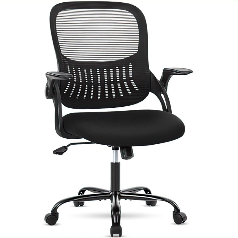 Joeais - Chaise de bureau, chaise de direction, chaise pivotante, accoudoir de soutien lombaire réglable, réglage en hauteur 110 kg, chaise