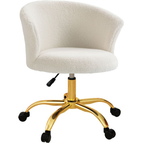Chaise de bureau design chromé PINSETTO vert et or