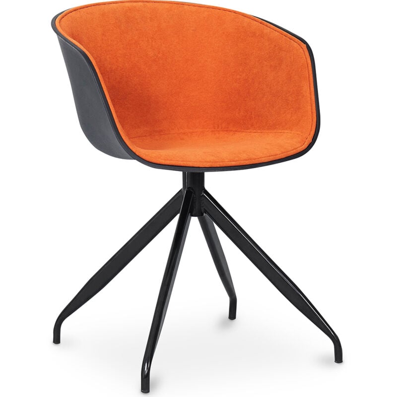 Chaise de bureau avec accoudoirs - Chaise de bureau design noire - Jodie Orange