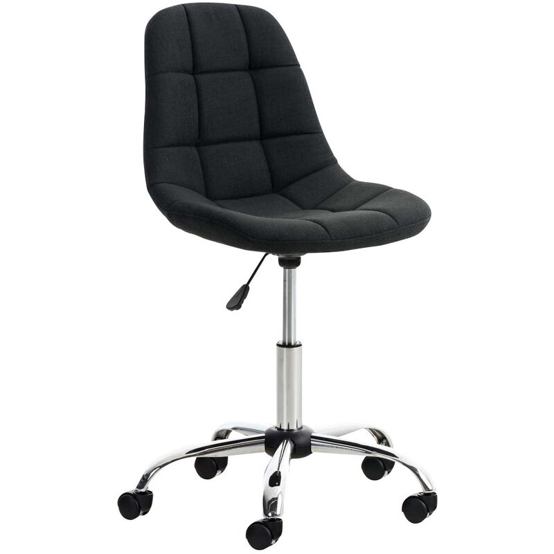 Chaise de bureau ergonomique pivotante + roues assises en différentes couleurs tissu colore : noir