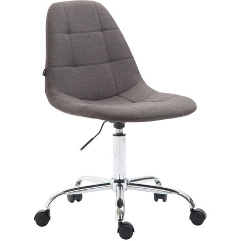 Chaise de bureau en chaise en tissu travaille avec des roues modernes élégantes différentes couleurs Couleur : Gris foncé