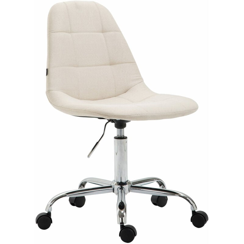 Nova - Chaise de bureau en chaise en tissu travaille avec des roues modernes élégantes différentes couleurs Couleur : Crème