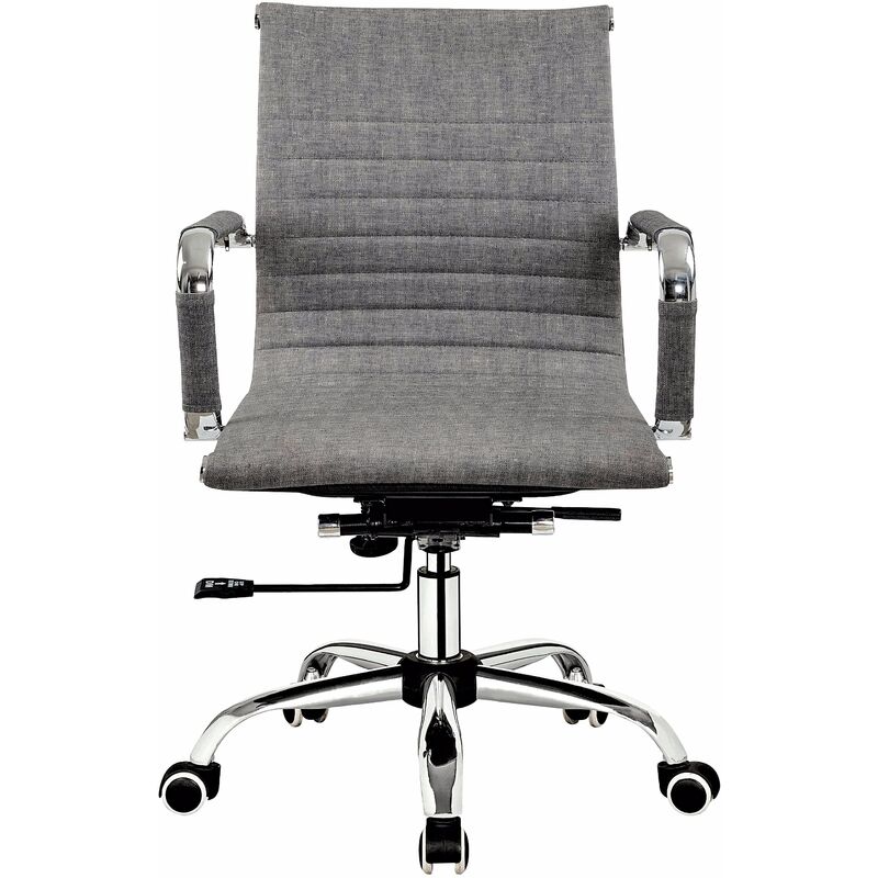 Chaise de bureau en simili-cuir couleur cendre, modèle executive