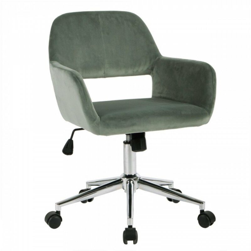 calicosy - chaise de bureau en velours ajustable - ross - vert