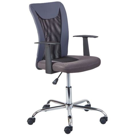 Chaise de bureau enfant avec accoudoirs gris et noir - CHILD