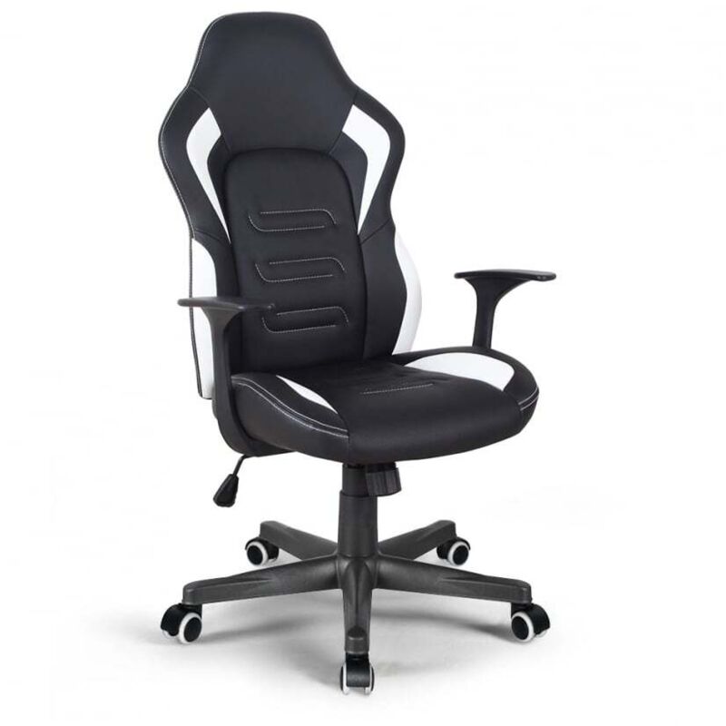 Chaise de bureau ergonomique en simili cuir style sport Aragon racing