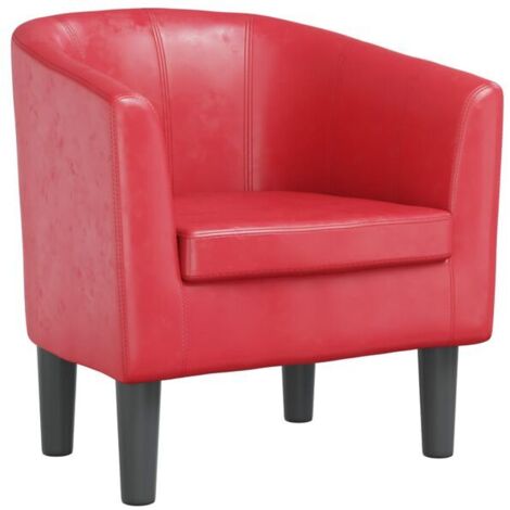 Chaise de bureau ergonomique en similicuir rouge – Assise rembourrée, dossier réglable en hauteur, accoudoirs pivotants, idéale pour home office et espace de travail