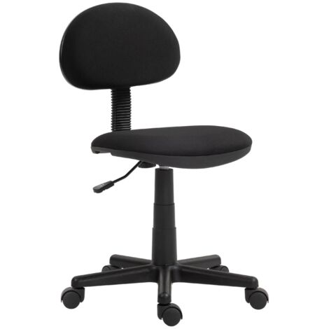 Chaise de bureau ergonomique, pivotante et réglable en hauteur, en tissu élastique, idéale pour le télétravail, noire.