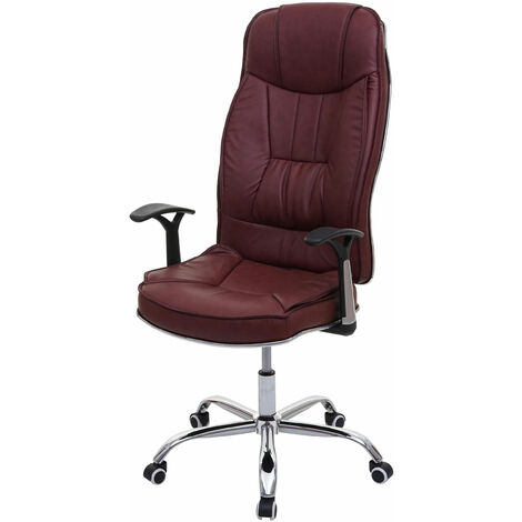 Chaise de bureau ergonomique pivotante pour fauteuil en cuir écologique à différentes couleurs