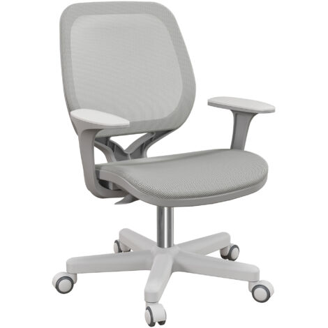Chaise de bureau ergonomique pivotante, réglable en hauteur, 55 x 48 x 82,5-94,5 cm, grise