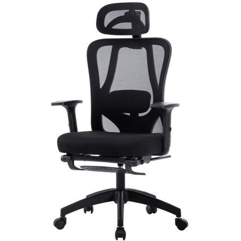 Chaise de bureau ergonomique - Sevencomfort - Noir - Réglable - Support lombaire - Accoudoirs 3D - Charge 115KG