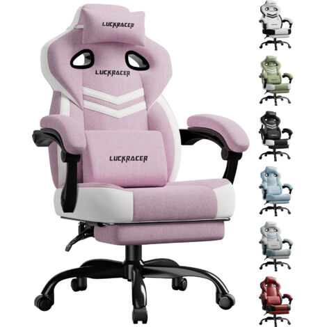 Chaise de bureau ergonomique,Fauteuil Double line,Rose