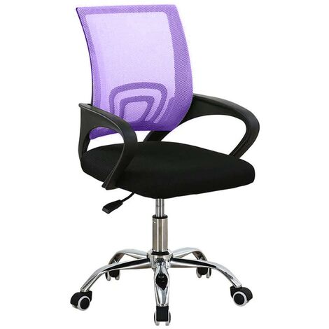 Chaise de bureau exécutive pivotante violette respirante
