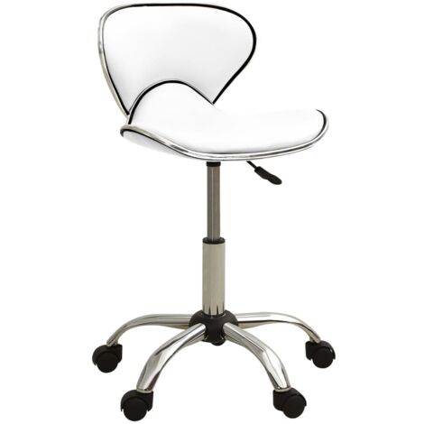 Chaise de bureau  Fauteuil de Bureau Blanc Similicuir vidaXL