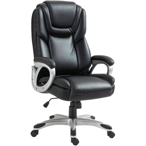 Chaise de bureau  Fauteuil de bureau  Chaise gaming Revêtement synthétique Noir 66x75.5x124.5 cm