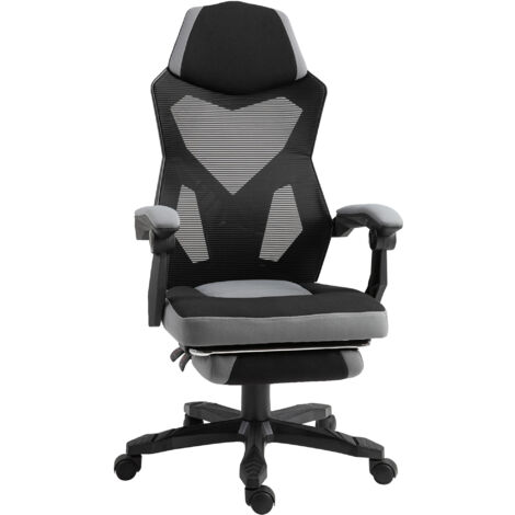 Chaise de bureau  Fauteuil de bureau  Chaise gaming Tissus Gris 147.32x160.02x309.88 cm