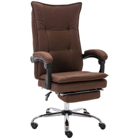 Chaise de bureau  Fauteuil de bureau Ergonomique Marron Tissu 27007