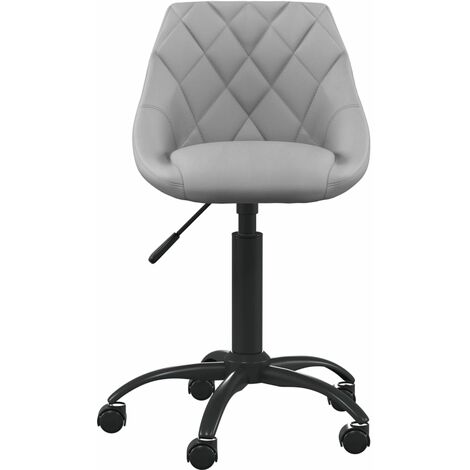 Chaise de bureau Fauteuil gamer - Chaise d'ordinateur Gris clair Velours BV875017 - BonneVie - Gris