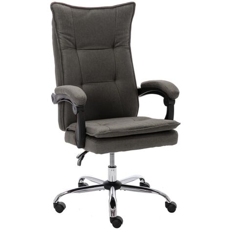 Chaise de bureau Fauteuil gamer - Chaise d'ordinateur Gris Tissu BonneVie-36034