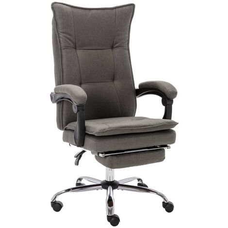 Chaise de bureau Fauteuil gamer - Chaise d'ordinateur Gris Tissu BonneVie-72540