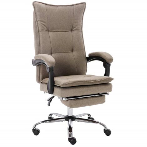 Chaise de bureau Fauteuil gamer - Chaise d'ordinateur Taupe Tissu BonneVie-14759
