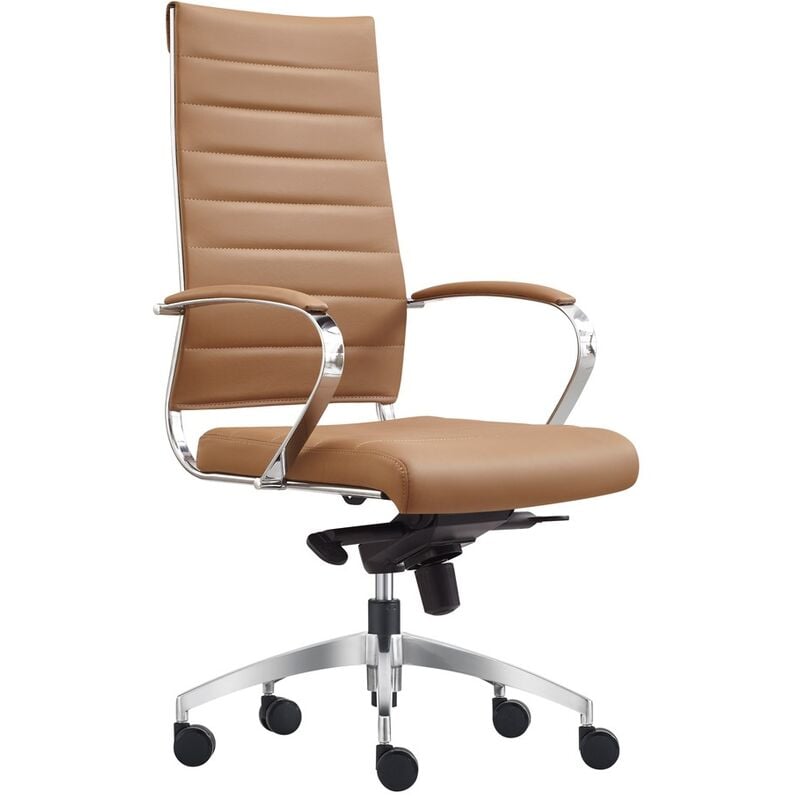 Chaise de bureau Granada Cognac - 100% cuir